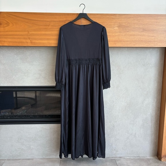 Vintage Shadowline Intimates Set Robe Lace & Dress Nightgown, Size L - Picture 7 of 15